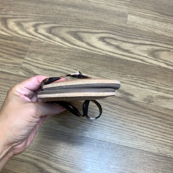 J Crew Capri Leather Thong Sandals Flip Flops 6 Leopard Summer Cute - Picture 5 of 8